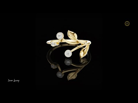 Nature Inspired Leaf Lab Diamond Ring