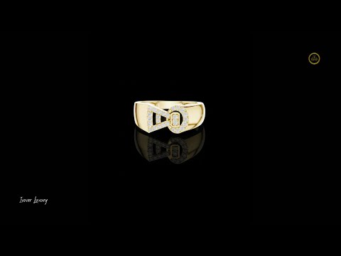 Geometric Circle With Round Moissanite Diamond Pave Setting Anniversary Ring