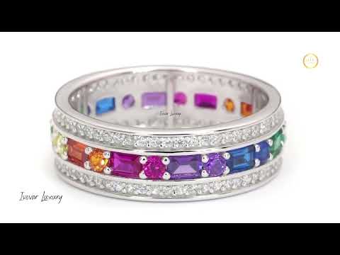 Luxury Vintage Natural Sapphire Diamond Wedding Ring by Ivevar Timeless Bridal Jewelry