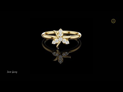 0.075 TCW Luxury Moissanite Diamond Floral Statement Ring With Delicate Feminine