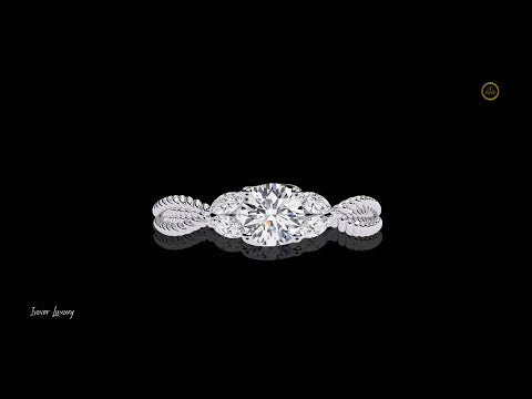 0.35 CT Dainty Slick Cocktail Minimalist Round Cut Lab Grown Diamond Ring For Party