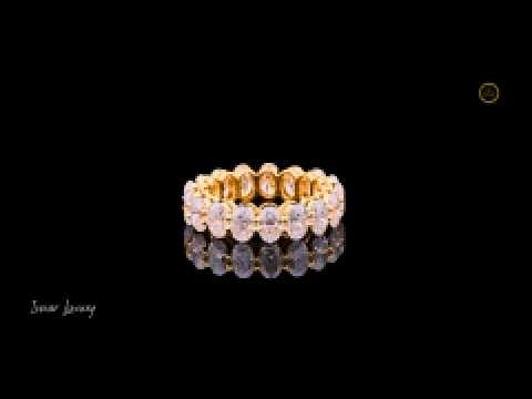 Oval Cut Lab Diamond Full Eternity Wedding Band