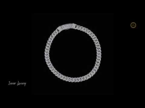 Custom Symmetrical Interlocking Geometric Links Featuring Micro Moissanite