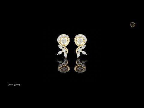  0.13 CT Prime Elegance Inspired Floral Marquise Cut Moissnite Diamond Stud Earrings