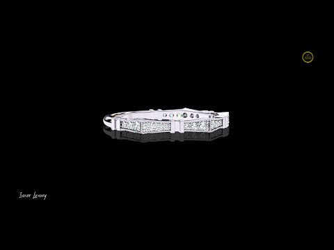 0.16 TCW Geometric Lab Grown Diamond Accent Band with Vintage Inspired Detailing For Her