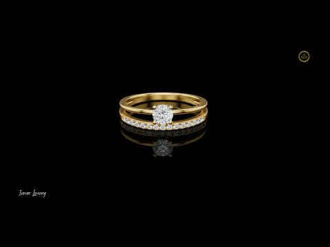 0.50 CT Timeless Radiance Moissanite Diamond Duo Ring Set with Round Center Diamond