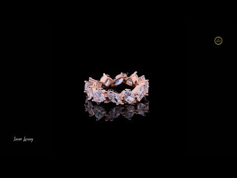 Mixed Shape Moissanite Diamond Eternity Wedding Band