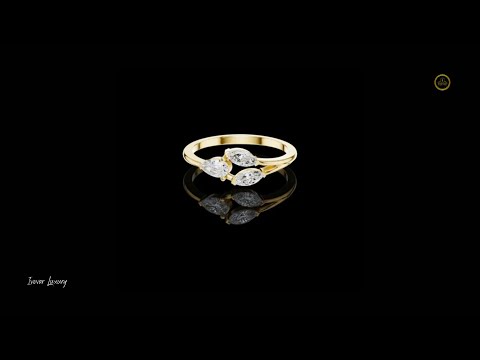 0.38 TCW Elegant Pear and Double Marquise Cut Lab Grown Diamond Open Band Ring