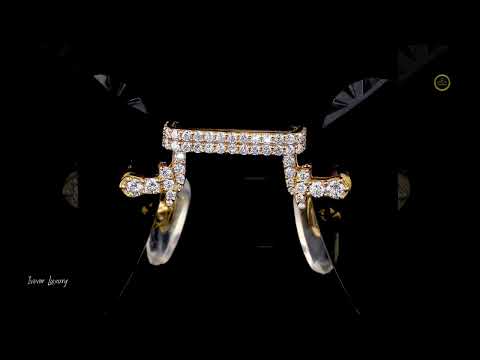 Custom Diamond Rimless Sunglasses with Gold Detailing