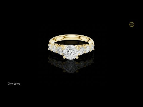 1.16 CT Luxe Craftsmanship Elegant Round Cut Moissanite Diamond Seven Stone Luxurious Ring