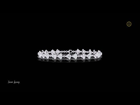 1.26 TCW Elegant Moissanite Round Cut Created Diamond Bracelet Custom Design By Ivevar Luxury