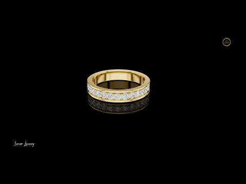 0.98 TCW Purely Moissanite Channel Set Round Cut Band For Modern Touch