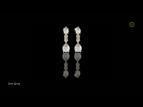 3.60 CT Regal Collection Moissanite Pear Diamond Drop Earrings New Trending Statement Jewelry