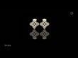 Honeycomb Lattice Round Moissanite Diamond Openwork Stud Earrings