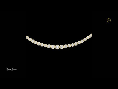 11.00 TCW Dazzling Moissanite Luxury Round Cut Bezel-Set Diamond Tennis Necklace For Special One