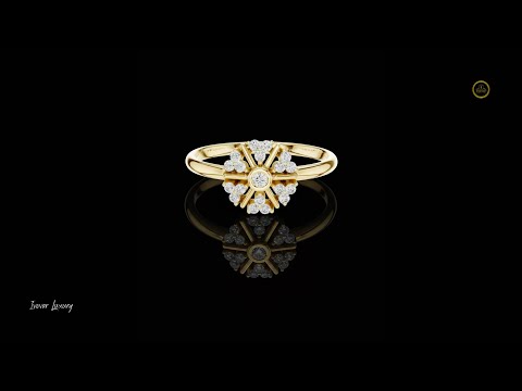 Lab Round Diamond Nature Inspire Statement Ring