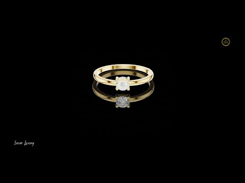 0.018 TCW Pure Aura Minimal Solitaire Moissanite Diamond Ring with Bezel Inspired Setting For Gift
