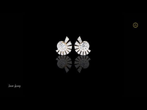 1.66 TCW Exquisite Moissanite Diamond Radiant Sunburst Round Cut Diamond Statement Earrings