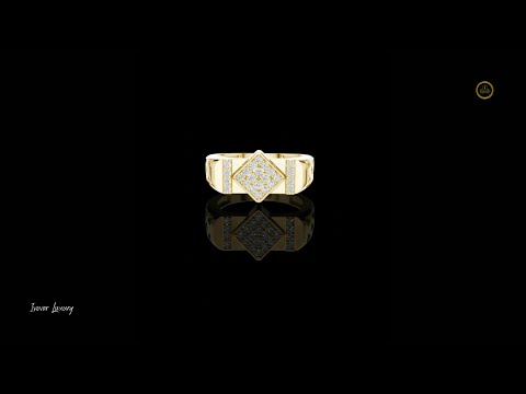 0.35 TCW Iconic Round Moissanite Diamond Square Cluster with Side Pave Accents Geometric Openwork Statement Ring