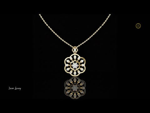 0.84 TCW Elegant Round Lab Grown Diamond Flower Delicate Clover Style Pendant Fine Jewelry Gift for Her