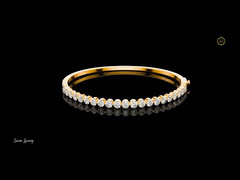 1.98 TCW Iconic Gold Round Lab Grown Diamond Line Bangle Bracelet For Someone Special