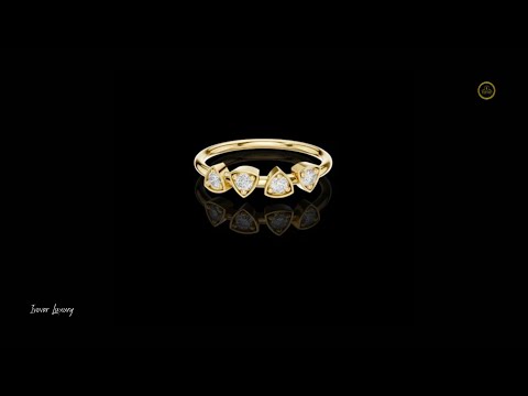 Trillion Cut Bezel Lab Diamond Band