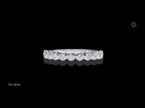 0.26 TCW Lab Grown Diamond Bezel Set Eternity Minimalist Stacking Dainty Band