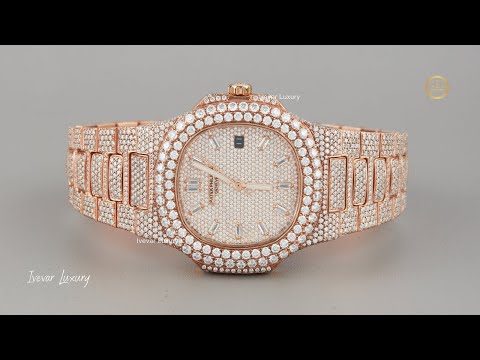 Full Iced Out Rose Gold Diamond Watch with Pave Dial & Diamond Bracelet