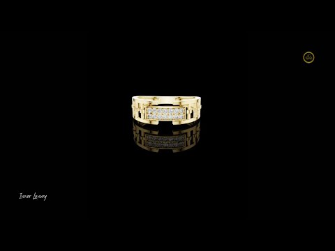 0.17 TCW Classic Round Lab Grown Pave Diamonds Modern Openwork Band Statement Fine Jewelry by Ivevar Luxury