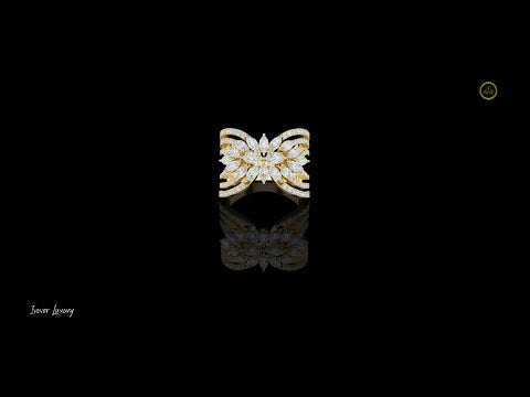 2.01 TCW Luxury Marquise Lab Grown Diamond Floral Cluster Multi Row Pave Split Shank Cocktail Ring For Her