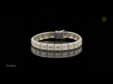 Luxury Iced Out Bracelet Lab-Grown Baguette Diamond Men’s Jewelry by Ivevar