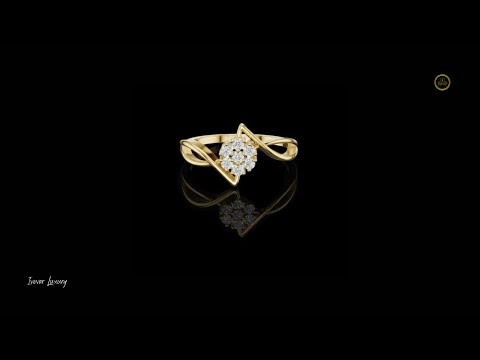 0.12 TCW Infinity Bloom Lab Grown Diamond Cluster Ring with Twisted Open Band Design