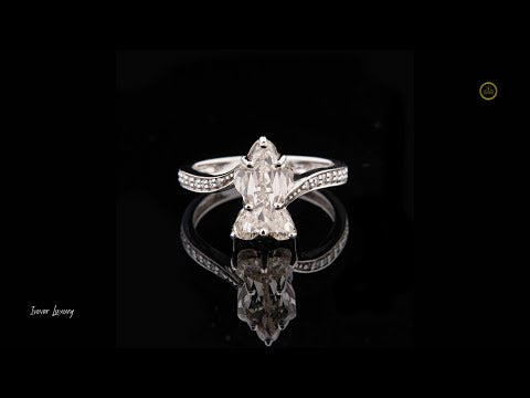 0.80 CT Sparkling Antique Shape Lab Grown Silhouette Diamond Ring Vintage Fine Jewelry