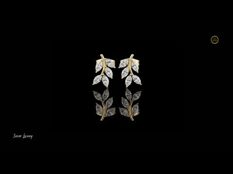 0.52 TCW Classy Moissanite Marquise Cut Nature Inspired Leaf Diamond Stud Earrings For Partywear