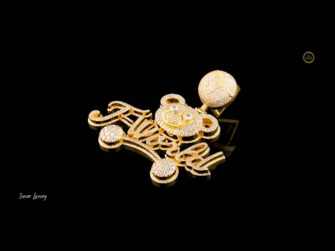 Cute Teddy Style Moissonite Diamond pendent By Ivevar.