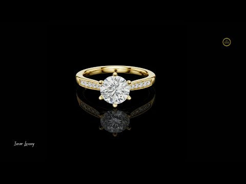 1.17 CT Luxury Lab Grown Round Cut Diamond Ring For Wedding Day