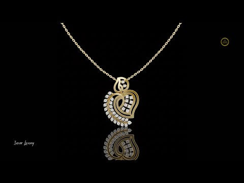 0.80 TCW Elegant Layered Heart Leaf Round Moissanite Diamond Luxury Pave Stones Pendant Romantic Fine Jewelry