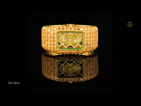 Regal Horizon Gold Diamond Watch with baguette Detailing A Fusion of Royal Brilliance and Modern Precision