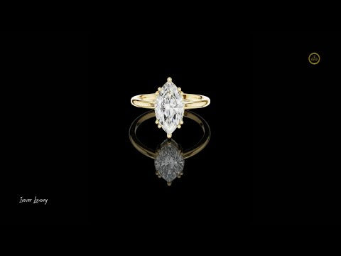 2.00 CT Elegant Marquise Solitaire with Hidden Lab Grown Diamonds Minimalist Engagement Ring For Her