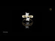 Intertwined Bypass Band Ring With Princess Cut Moissanite Diamond