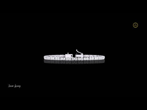 4.64 TCW Tennis Bracelet Adorned with Brilliant Lab Grown Oval & Round Cut Diamonds for Luxurious Look