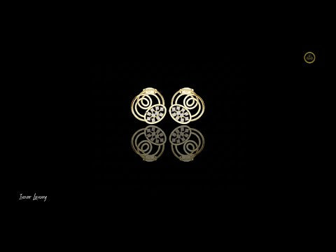 0.25 TCW Glamour Spiral Bloom Stud Moissanite Round Earrings with Circular Swirl Frame and Floral Cluster Accent For Gift