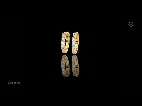 0.18 TCW Exquisite Luxury Moissanite Diamond Earring Round Brilliant Cut Luxury Hoops With Elegance