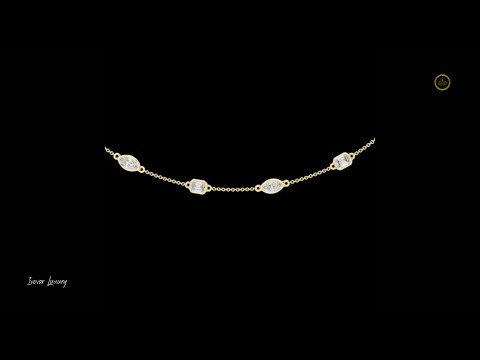 1.40 CT Charming Moissanite Mixed Cut Diamond Station Necklace Modern Minimalism with Sparkle
