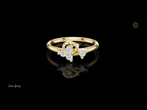 0.12 TCW Featuring a Delicate Floral Cluster of Brilliant Round Cut Lab Grown Diamond Ring
