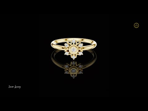 Round Lab Diamond Natural Inspire Engagement Ring
