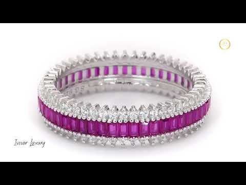 Round Natural Sapphire Diamond Ring Luxury by Ivevar