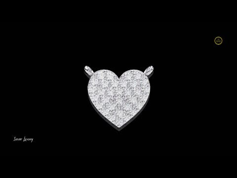 0.21 TCW Delicate & Elegant Round Cut Moissanite Pave Diamond Heart of Eternity Pendant for Her