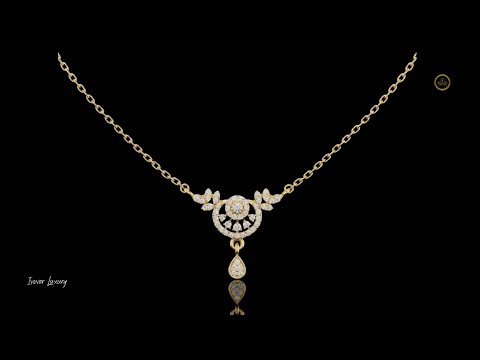 0.29 TCW Elegant Lab Grown Diamond Crescent with Leaf Accents & Dangling Drop Pendant For Her