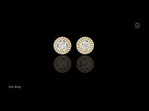 2.50 CT Luxury Moissanite Round Cut Diamond Halo Stud Earrings For Her